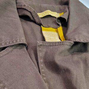Boom Boom Jeans Chocolate Brown Jacket with tags cute buttons collared 3/4 sleev